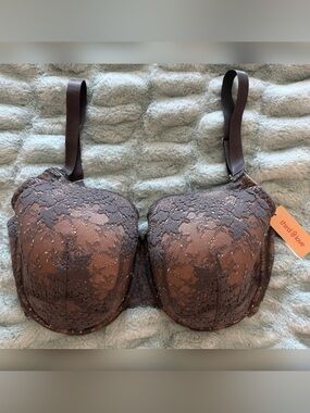 NEW! ThirdLove All Day Lace T-Shirt Bra Size 38H Charcoal Gray 38 H